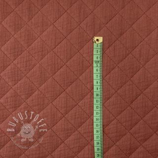 Double gauze/musselin QUILT rouge