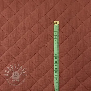 Double gauze/musselin QUILT rouge