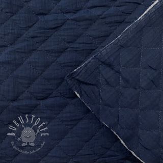 Double gauze/musselin QUILT navy