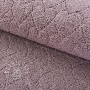 Mantelstoff TEDDY Hearts in hearts mauve