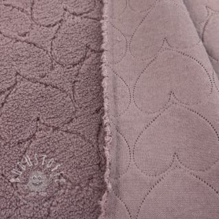 Mantelstoff TEDDY Hearts in hearts mauve