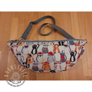 Dekostoff Linenlook Cat Dress Up