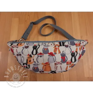 Dekostoff Linenlook Cat Dress Up
