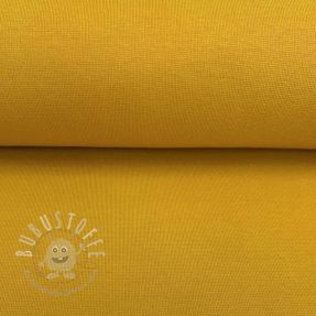 Baumwoll Bündchenstoff glatt ochre 70