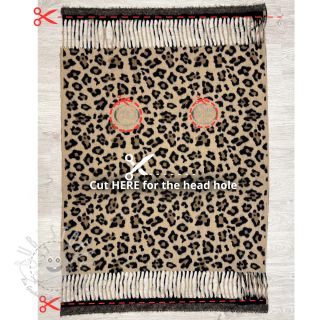 Poncho PRATO boiled wool Panther sand