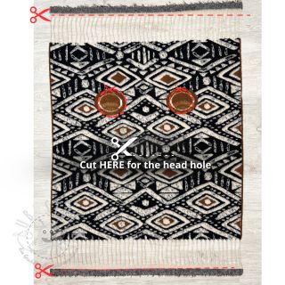 Poncho PRATO boiled wool design E