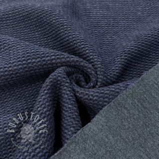 Mantelstoff DOUBLE FACE WITH JERSEY dark blue