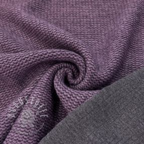 Mantelstoff DOUBLE FACE WITH JERSEY violet