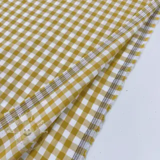 Baumwollstoff Check ochre