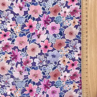 Baumwollstoff Significant flowers purple digital print