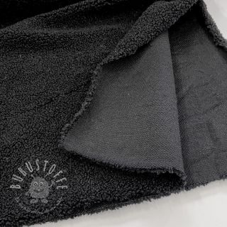 Mantelstoff TEDDY black