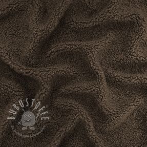 Mantelstoff TEDDY dark brown