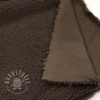 Mantelstoff TEDDY dark brown