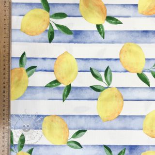 Dekostoff Lemons blue digital print