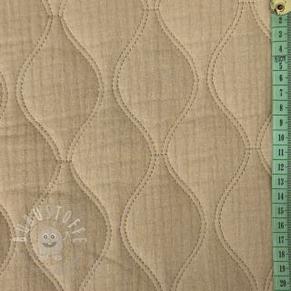 Double gauze/musselin QUILT Wave beige
