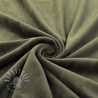 Samt VELVET STRETCH camo green