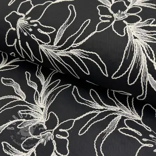 Baumwollstoff EMBROIDERY GABARDINE Luana black