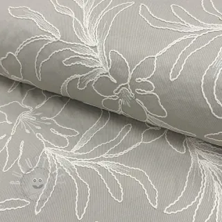 Baumwollstoff EMBROIDERY GABARDINE Luana grey