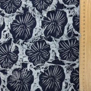 JEANS DENIM Ruffia Flowers design B