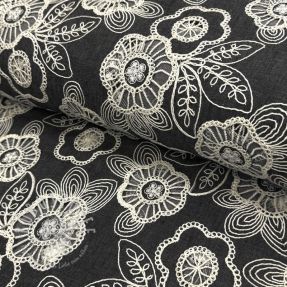 Baumwollstoff JEANS EMBROIDERY Niva design C