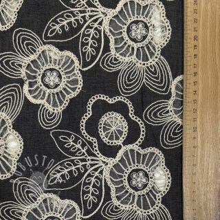 Baumwollstoff JEANS EMBROIDERY Niva design C