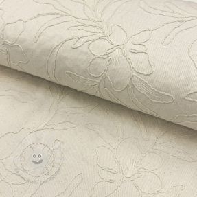 Baumwollstoff EMBROIDERY GABARDINE Luana natural