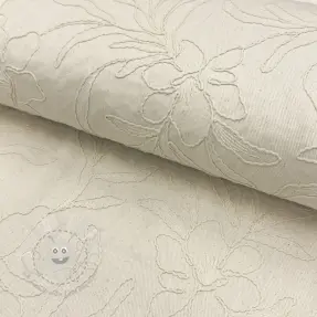 Baumwollstoff EMBROIDERY GABARDINE Luana natural