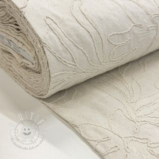 Baumwollstoff EMBROIDERY GABARDINE Luana natural