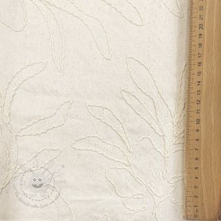 Baumwollstoff EMBROIDERY GABARDINE Luana natural