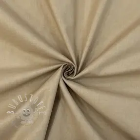 Baumwollstoff popeline dark beige