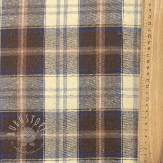 Baumwollstoff YARN DYED CHECK BRUSHED brown