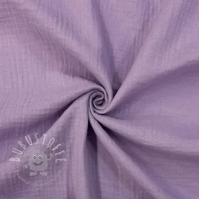 Double gauze/musselin dark lilac ORGANIC